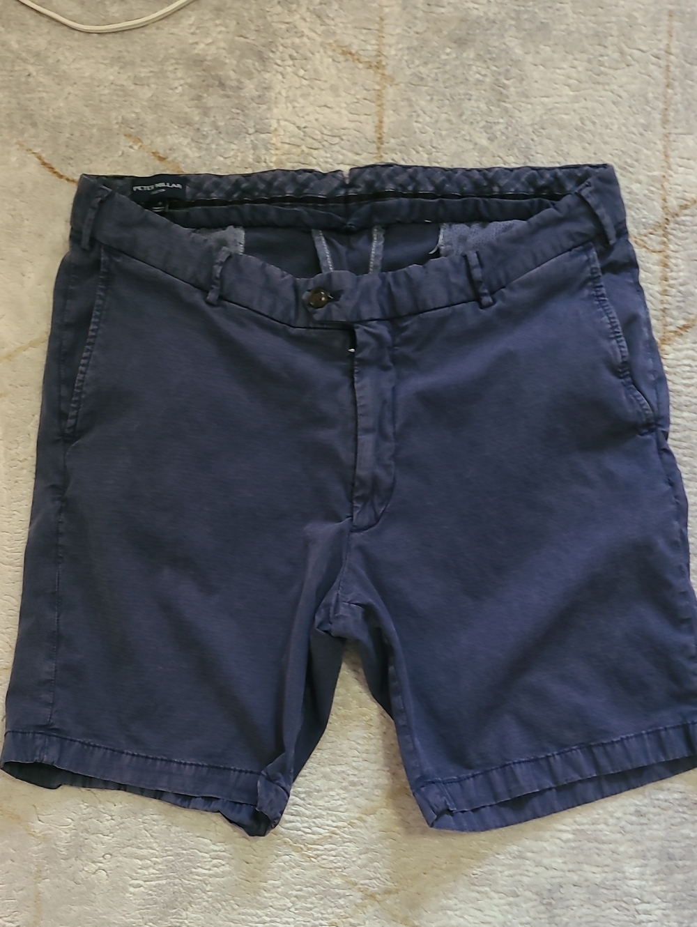 Peter Millar Collection Mens Shorts 38 Blue Tencel Stretch 8" Inseam Golf